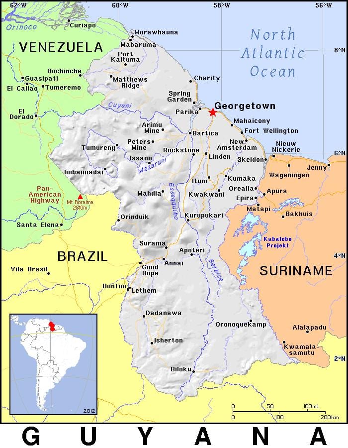 ölkəmizin xəritəsi Guyana 
