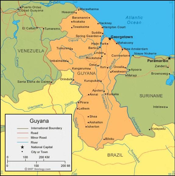 kart Guyana siyasi 