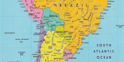 Kart Guyana Cənubi Amerika 