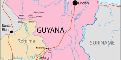 Kart Guyana yeri dünya