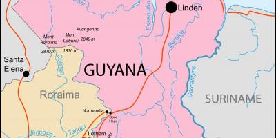Kart Guyana yeri dünya