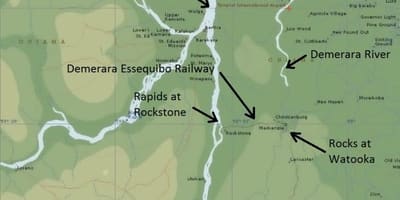 Kart sahil Гайаны the essequibo